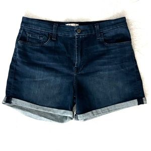 Jen 7 By 7 For All Mankind Blue Denim Zippered Pocketed Rolled-cuff High Size 12